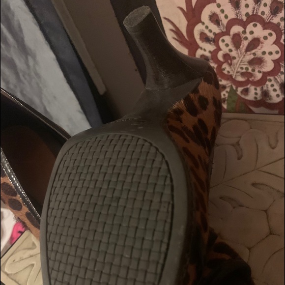 Leopard print faux fur heels - Picture 5 of 5